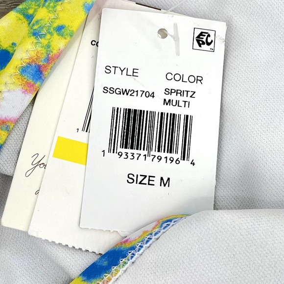 NWT - Jessica Simpson Tie Dye Stretch Lined Hipster Swimsuit Bottom - Sz Medium - Picture 13 of 13